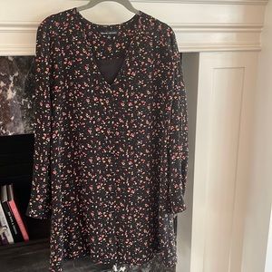 Madewell black floral dress